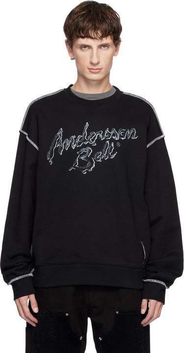 Sweatshirt Andersson Bell Andersson Bell Liquid Logo Sweatshirt Sort | atb1378u, 0