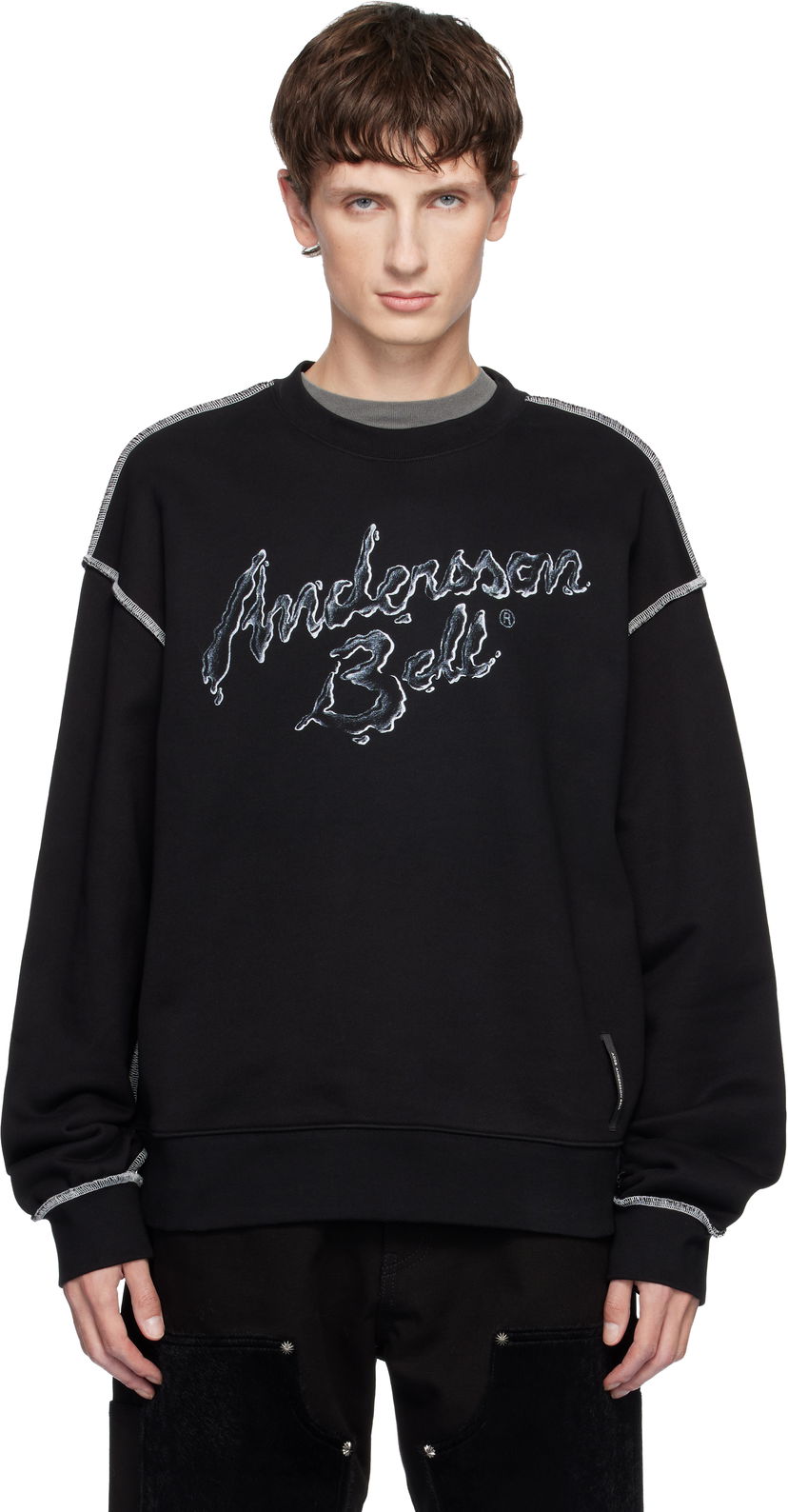 Sweatshirt Andersson Bell Andersson Bell Liquid Logo Sweatshirt Sort | atb1378u