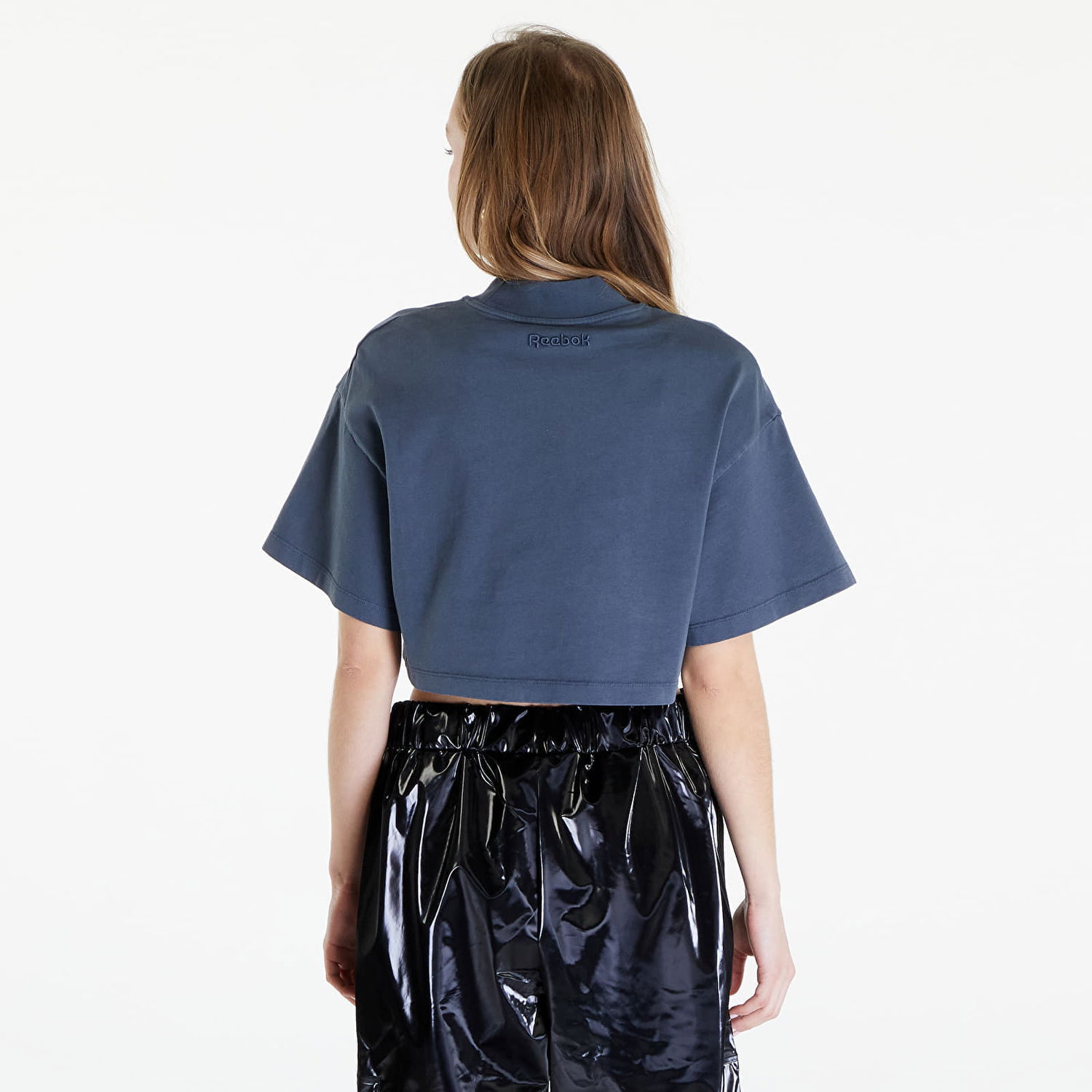 Crop top Reebok Washed Cropped Tee Washed Stone Blue Blå | RWAA001C99JER0024200, 1