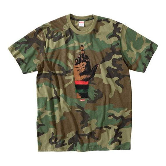 T-shirt Supreme Dead Prez RBG Camo T-Shirt Grøn | SUP-FW19-10772, 0