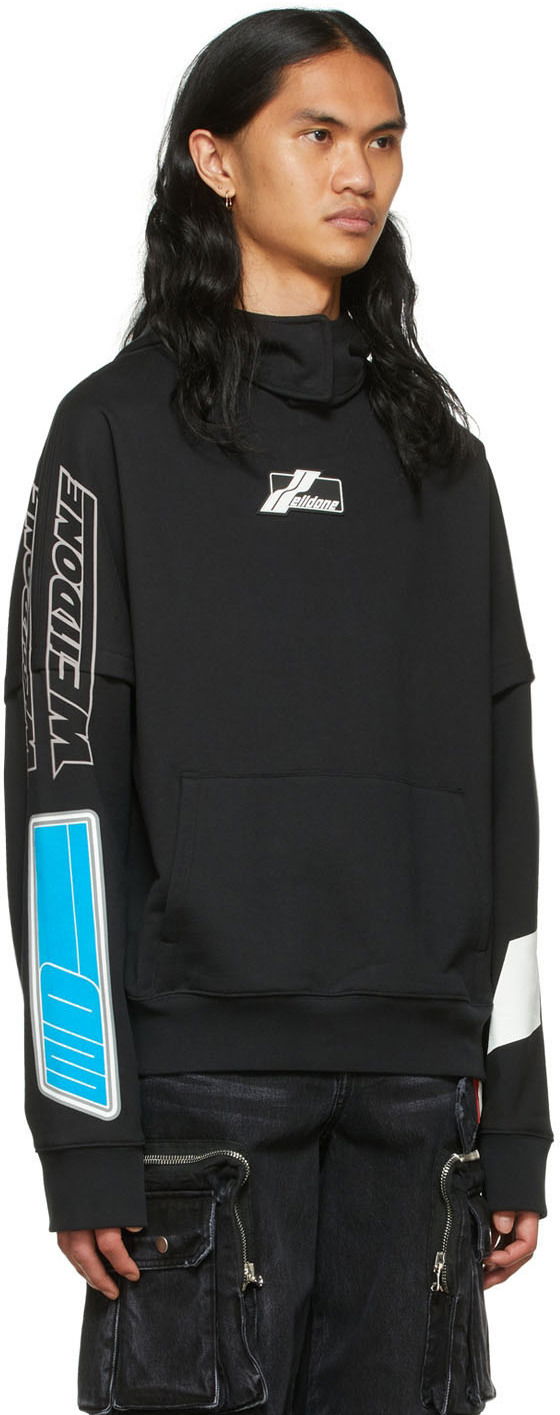 Sweatshirt We11done Cotton Graphic Hoodie Sort | WD-TH1-22-568-U-BK, 1