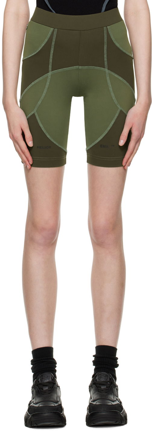 Leggings HELIOT EMIL Exclusive Khaki Training Bike Shorts Grøn | SSN_W_10_049_WO20