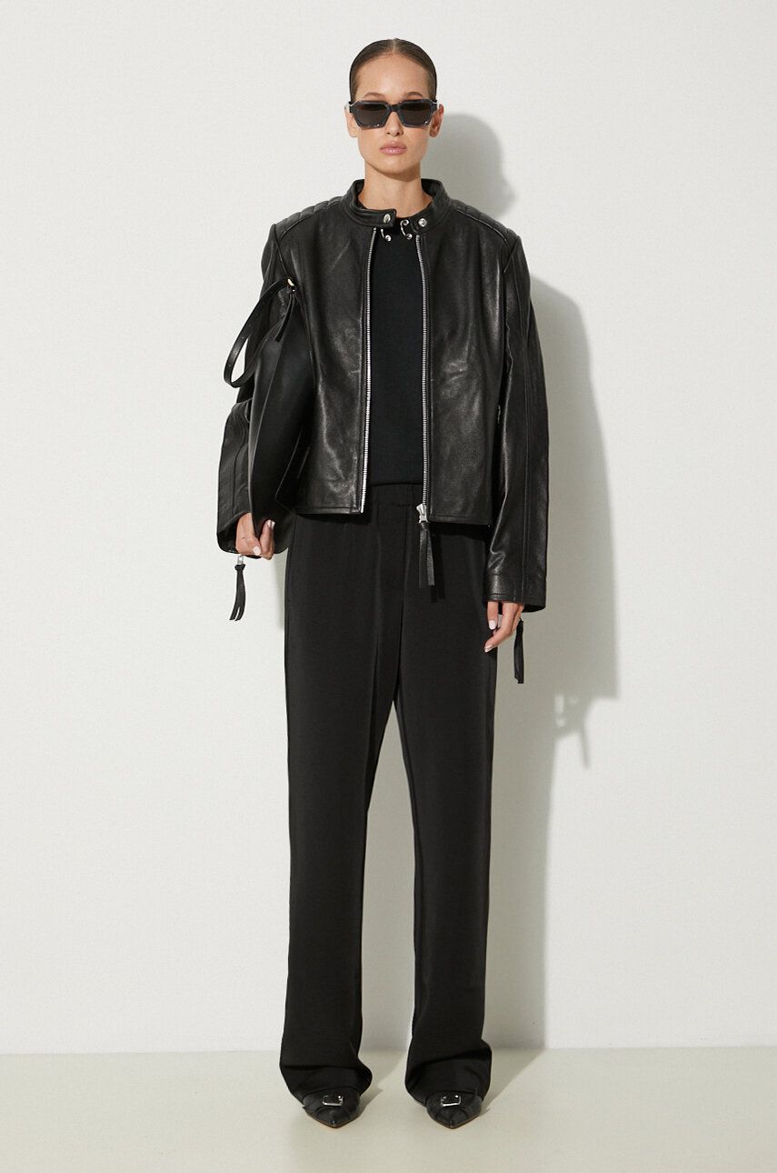 Jakke Samsoe Samsoe Samsoe Samsoe Leather Jacket Sort | F23300187, 1