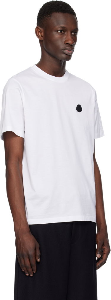 T-shirt Moncler Moncler Cotton T-Shirt with Logo Hvid | K10918C000738390Y, 1