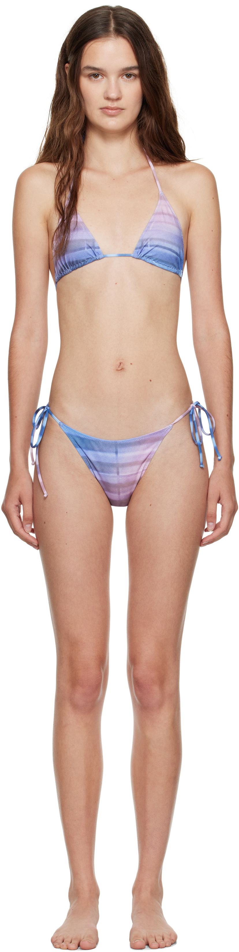 Badetøj Jean Paul Gaultier Jean Paul Gaultier Body Printed Air Bikini Lilla | 25/03-W-BS032-J011P-565034