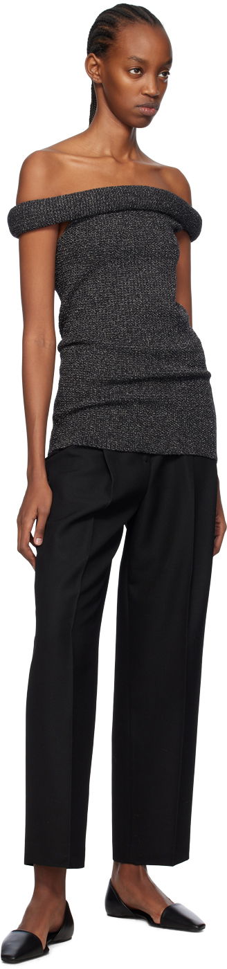 Kjole TOTEME TOTEME Roll Off-Shoulder Minidress Grå | 241-WRT1066-YA0031, 3