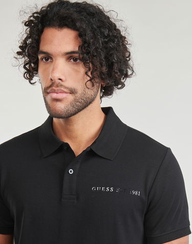 Polo skjorte GUESS NOLAN SS POLO Sort | M4RP6-KBL51-JBLK, 4