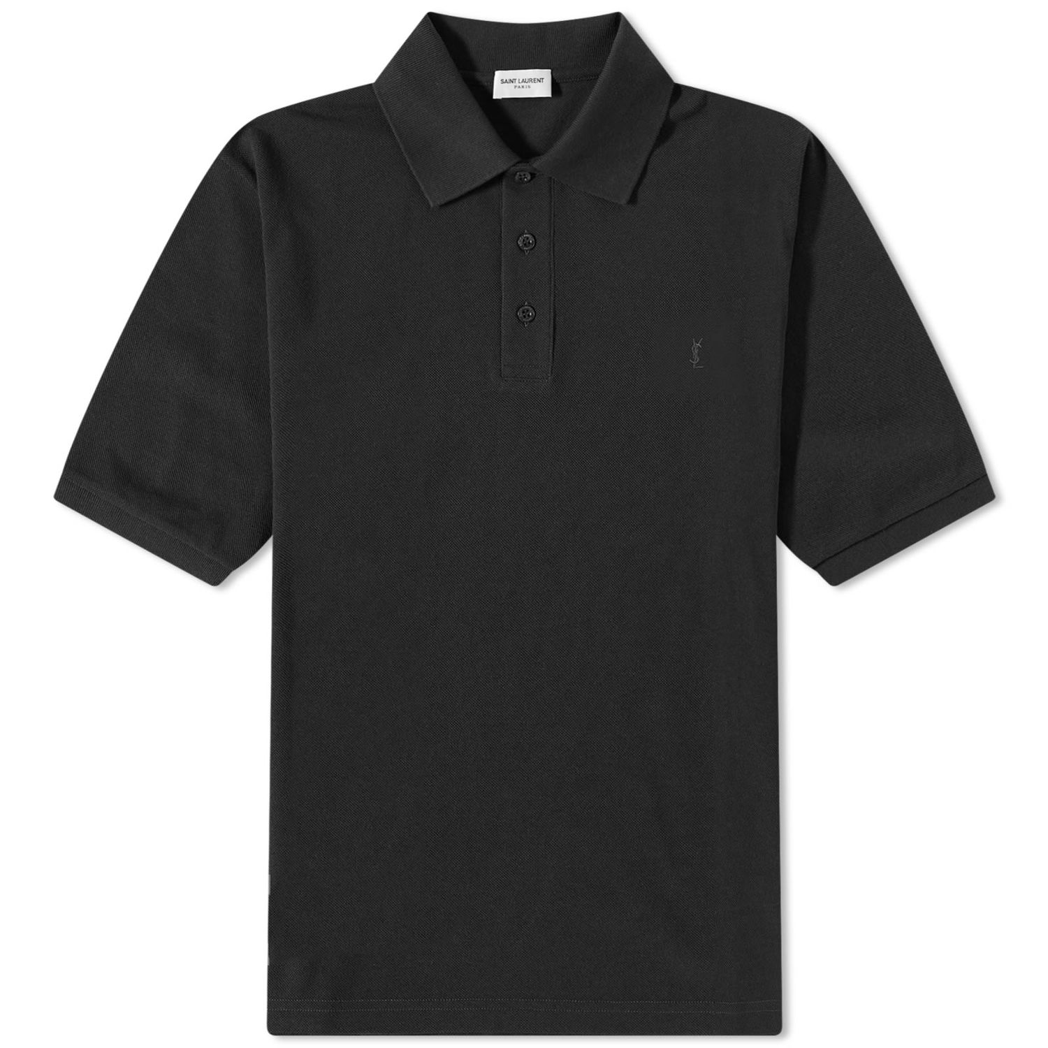 Polo skjorte Saint Laurent YSL Polo T-shirt Sort | 712300YB2OC-1000, 0