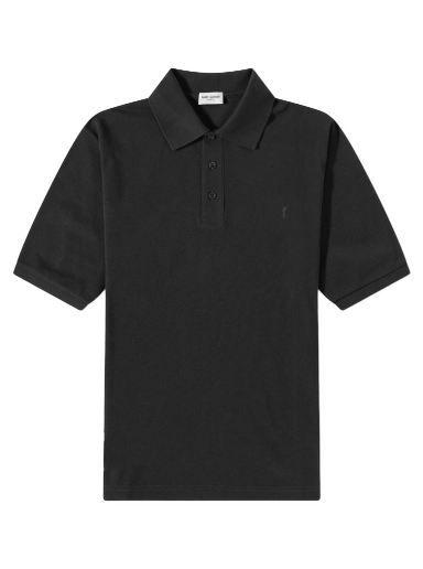 Polo skjorte Saint Laurent YSL Polo T-shirt Sort | 712300YB2OC-1000