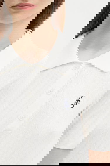 Polo skjorte Sporty & Rich Sporty & Rich Src Ribbed Polo Shirt Hvid | WS069620305WH37, 3