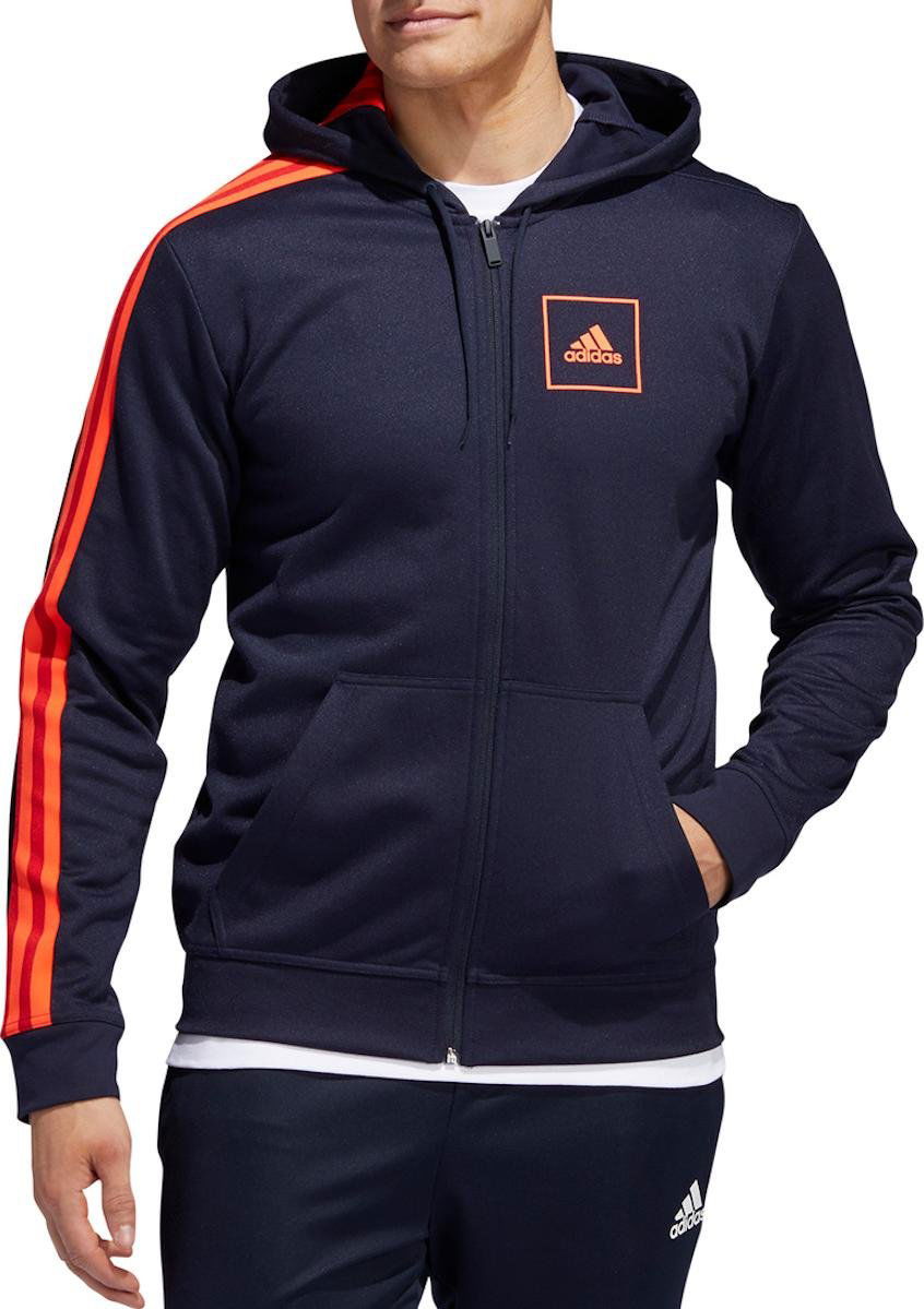 Sweatshirt adidas Performance Sportswear 3S Pique Full-Zip Hoodie Mørkeblå | fi4664, 0