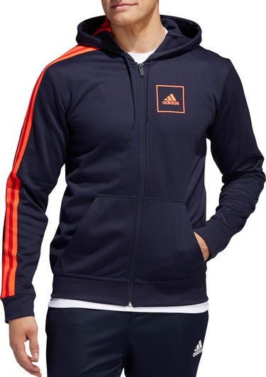 Sweatshirt adidas Performance Sportswear 3S Pique Full-Zip Hoodie Mørkeblå | fi4664, 0