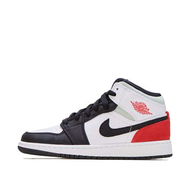 Sneakers og sko Jordan Air Jordan 1 Mid SE "Union Black Toe" GS Sort | BQ6931-100, 4