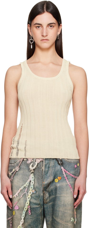 Tanktop Acne Studios Acne Studios Open Cotton Tank Top Beige | A60565-, 0