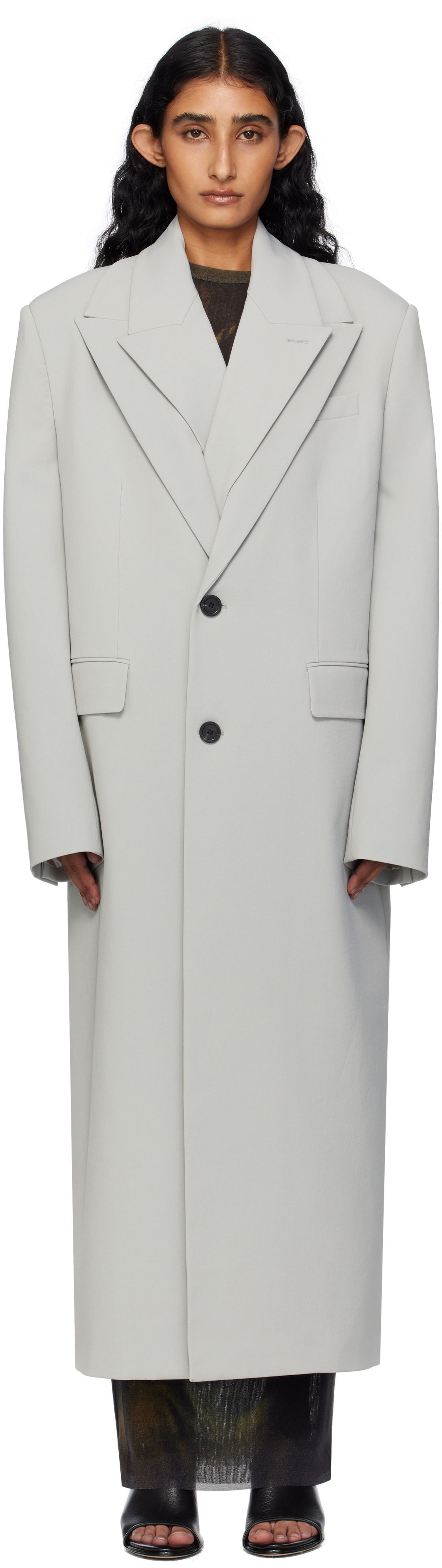 Frakker Jean Paul Gaultier Jean Paul Gaultier Double Layer Coat Grå | 25/03-U-OU010-W002-02, 0
