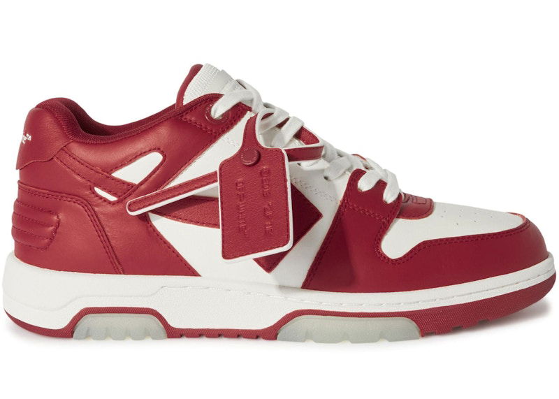 Sneakers og sko Off-White Out Of Office OOO Low Tops Burgundy White Rød | OMIA189F23LEA004-0129, 0