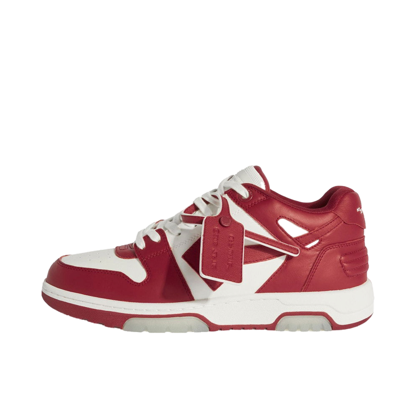 Sneakers og sko Off-White Out Of Office OOO Low Tops Burgundy White Rød | OMIA189F23LEA004-0129