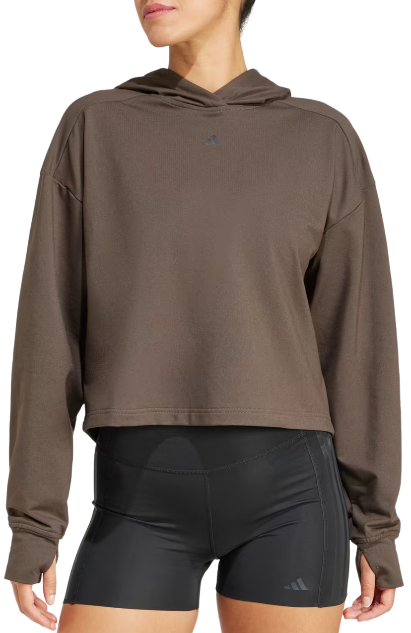 Sweatshirt adidas Originals Power Loose Fit Back-Ventilation Hoodie Brun | iw3190