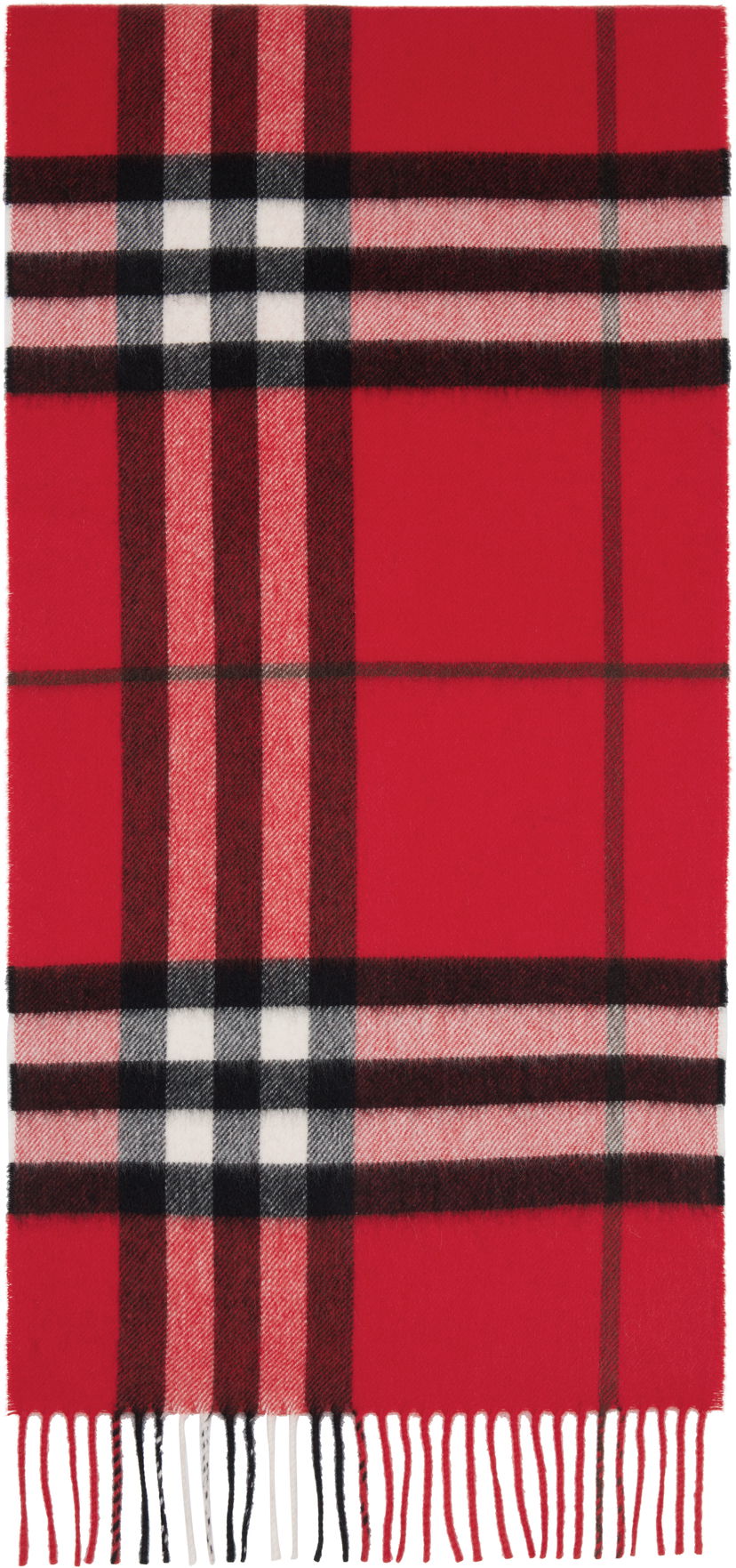 Tørklæde Burberry Burberry Check Cashmere Scarf Rød | 8112640