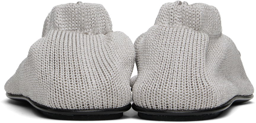 Sneakers og sko TOTEME TOTEME 'The Knitted' Ballerina Flats Grå | 242-WAS2358-YA0040, 1