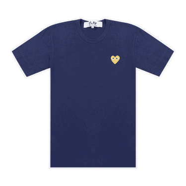 T-shirt Comme des Garçons PLAY Gold Heart T-Shirt Mørkeblå | AZ T216 051 2, 0