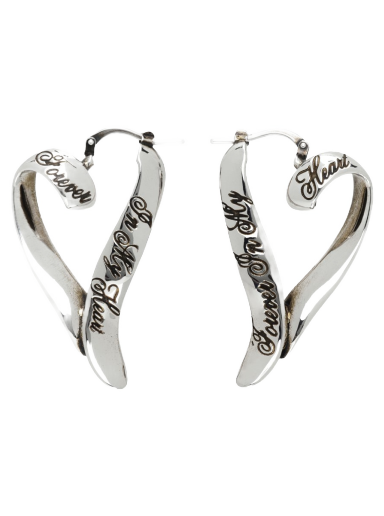 Tilbehør Acne Studios Silver Heart Hoop Earrings Grå | C50393-
