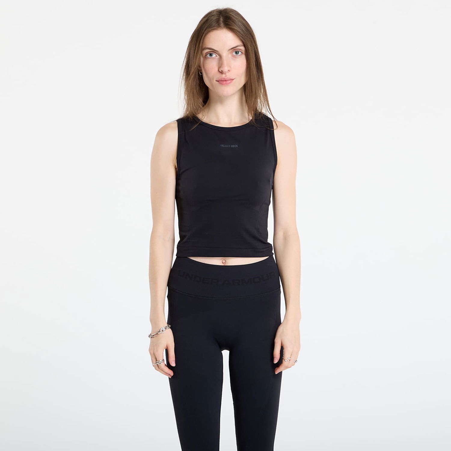 Tanktop Under Armour Project Rock Seamless Tank Top Sort | 6007150-001, 0
