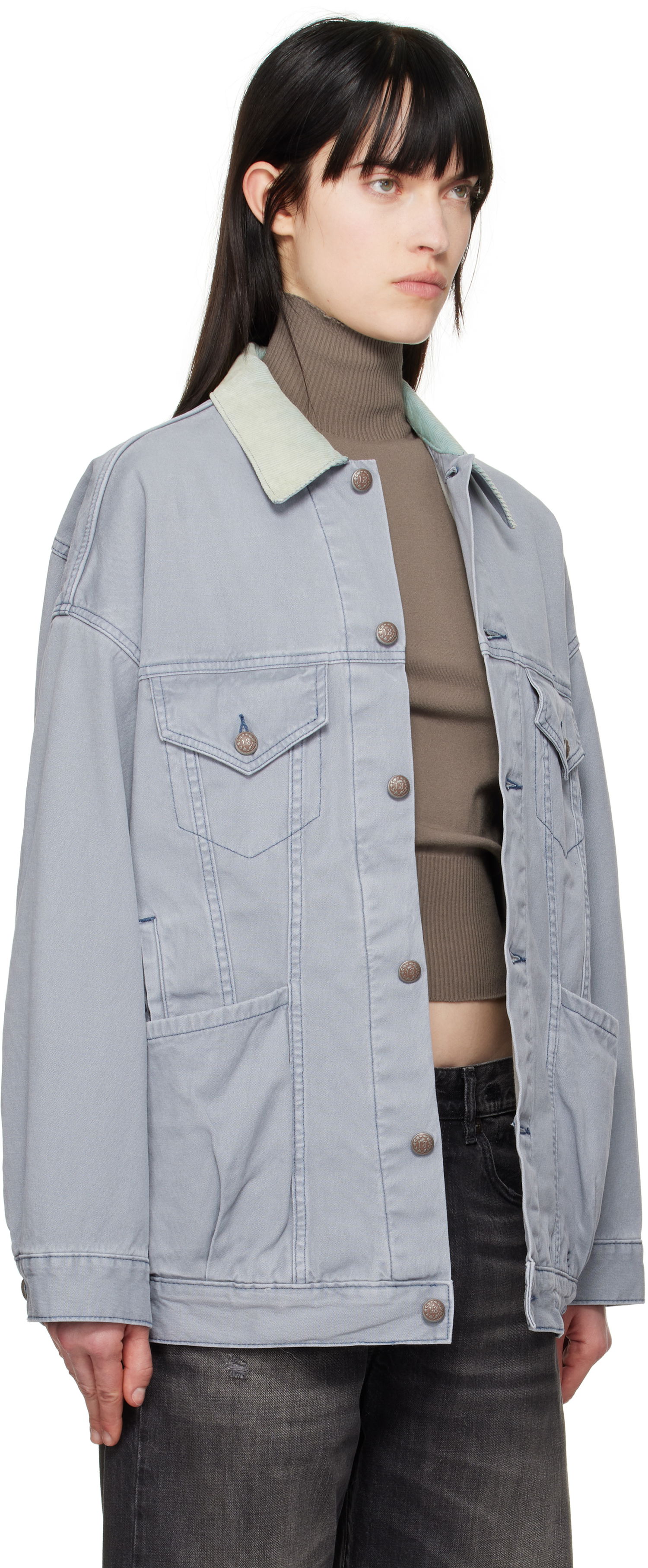Jakke R13 R13 Lacey Trucker Denim Jacket Blå | R13WD210-D279A, 1