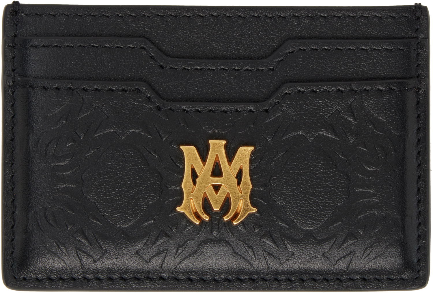 Tegnebog AMIRI 'MA' Quad Leather Card Holder Sort | AMACCO1014, 0