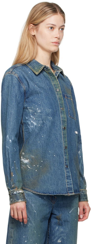 Skjorte Helmut Lang Helmut Lang Painted Denim Shirt Blå | O05DW102, 3