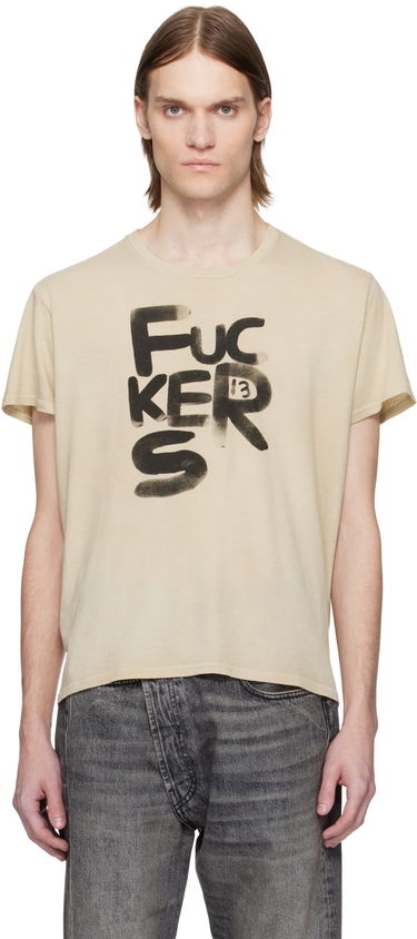 T-shirt R13 R13 'Fuckers' Graphic T-Shirt Beige | R13WK001-121BO, 0