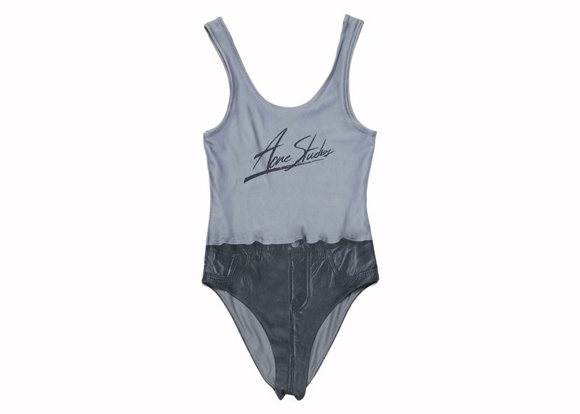 Badetøj Acne Studios Printed Swimsuit Black Multicolor Flerfarvet | AJ0011-BDZ
