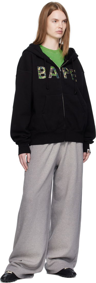 Sweatshirt BAPE ABC Camo Crystal Logo Wide Hoodie Sort | 001ZPL302005L, 3