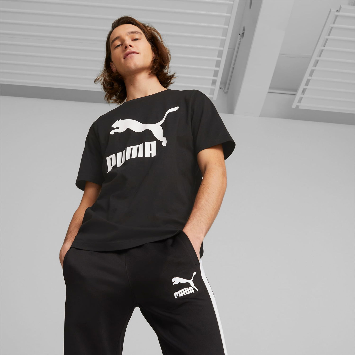 T-shirt Puma Classics Logo T-Shirt Sort | 530088_01, 1