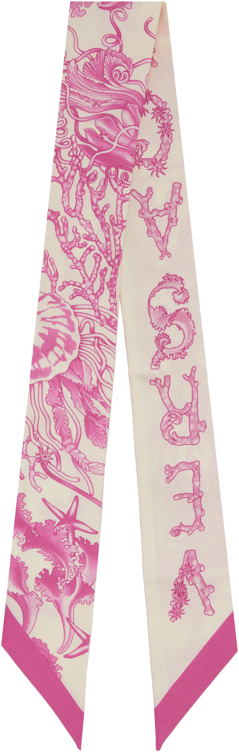 Tørklæde Versace Versace Underwater Barocco Silk Scarf Lyserød | IBA0005_1A15542