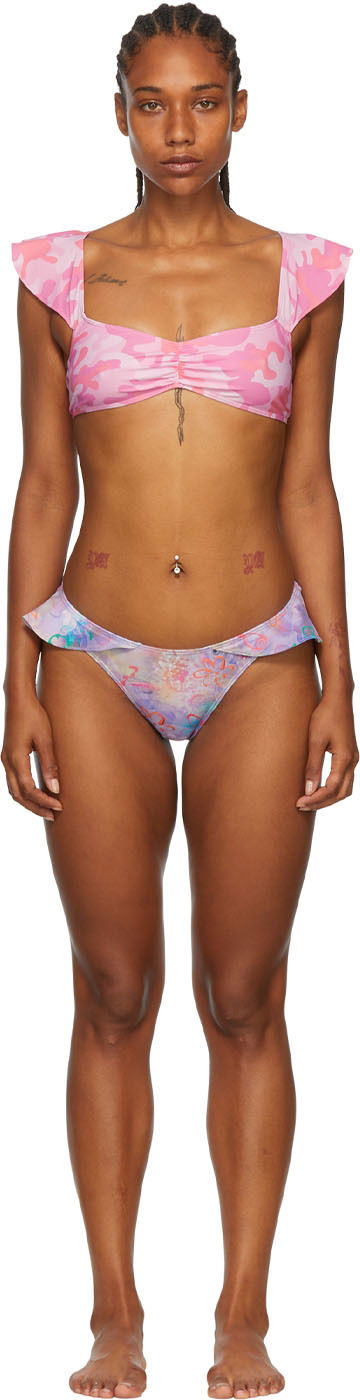 Badetøj Collina Strada Collina Strada Recycled Nylon Bikini Lyserød | XX2124