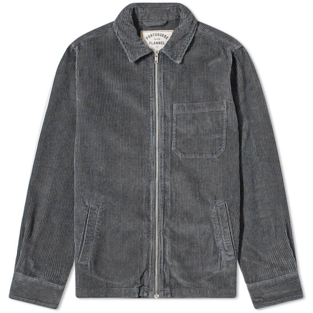 Jakke Portuguese Flannel Fecho Corduroy Jacket Grå | PF-FCHCRDJKT-GRY, 0