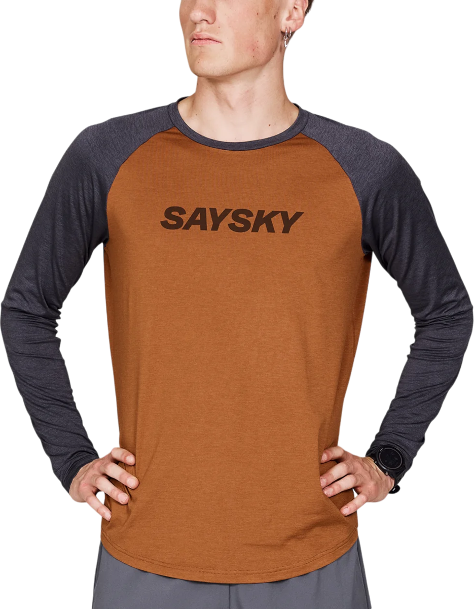T-shirt Saysky Saysky Logo Pace Long Sleeve T-Shirt Brun | mmrls21c4005, 0