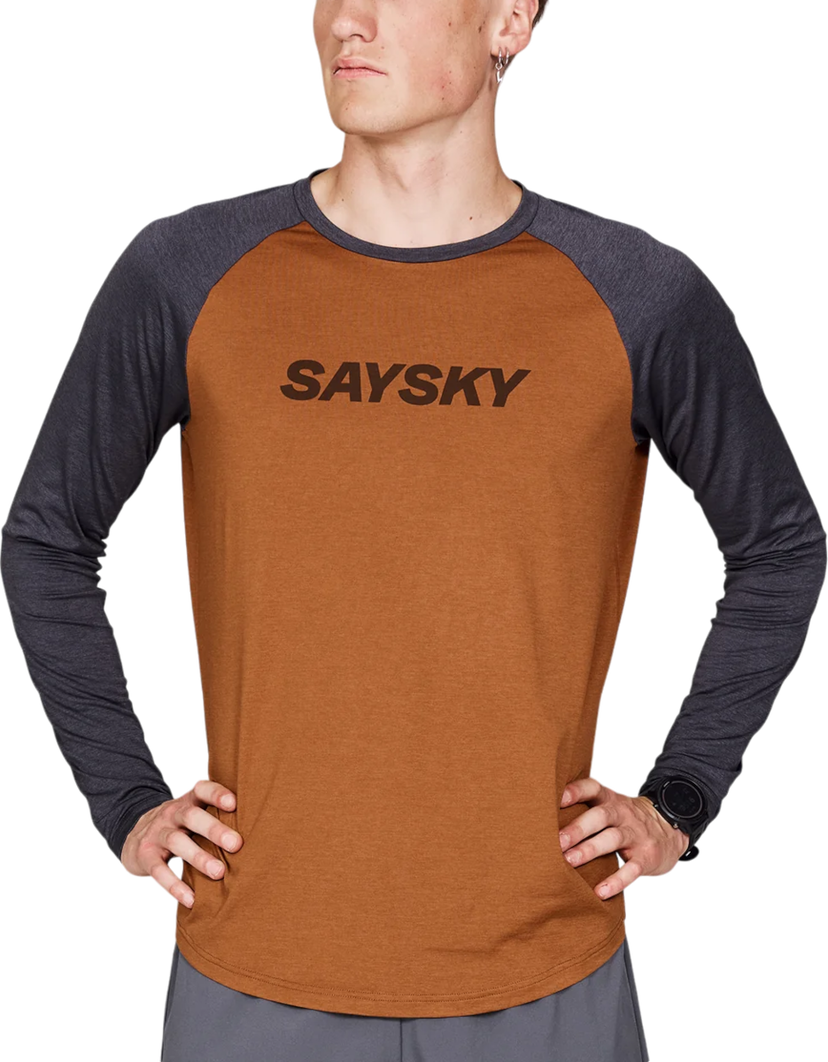 T-shirt Saysky Saysky Logo Pace Long Sleeve T-Shirt Brun | mmrls21c4005