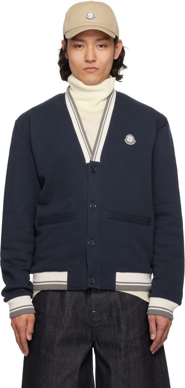 Sweater Moncler Moncler Genius Mercedes-Benz by NIGO Sweatshirt Cardigan Mørkeblå | K14018G0000589AWV, 0
