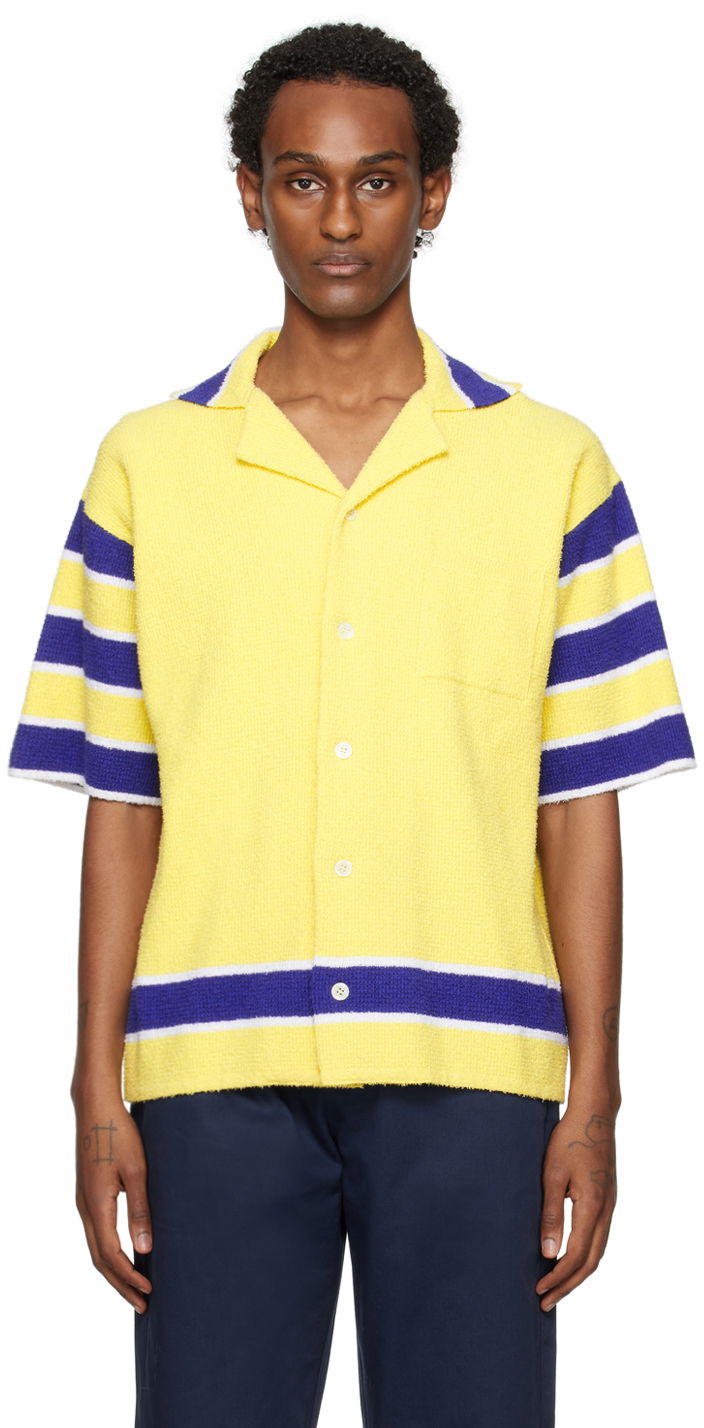 Skjorte Marni Stripe Shirt Gul | CUMG0007Q0 UFC206