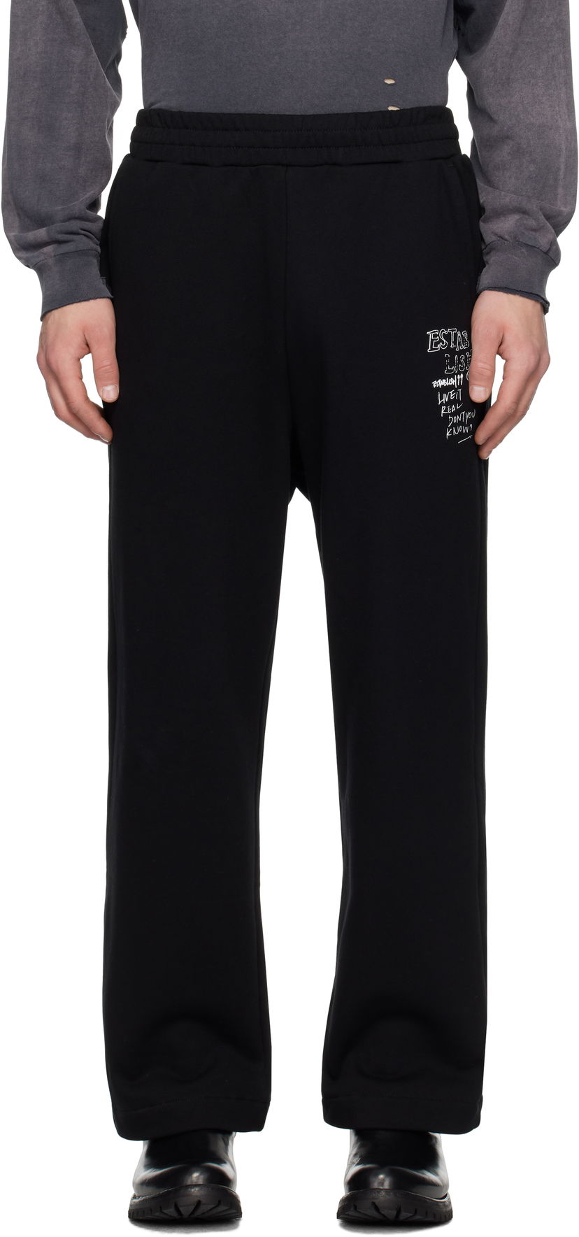 Joggingbukser izzue Relaxed-Fit Sweatpants Sort | IZXPTN6722W4NBKX