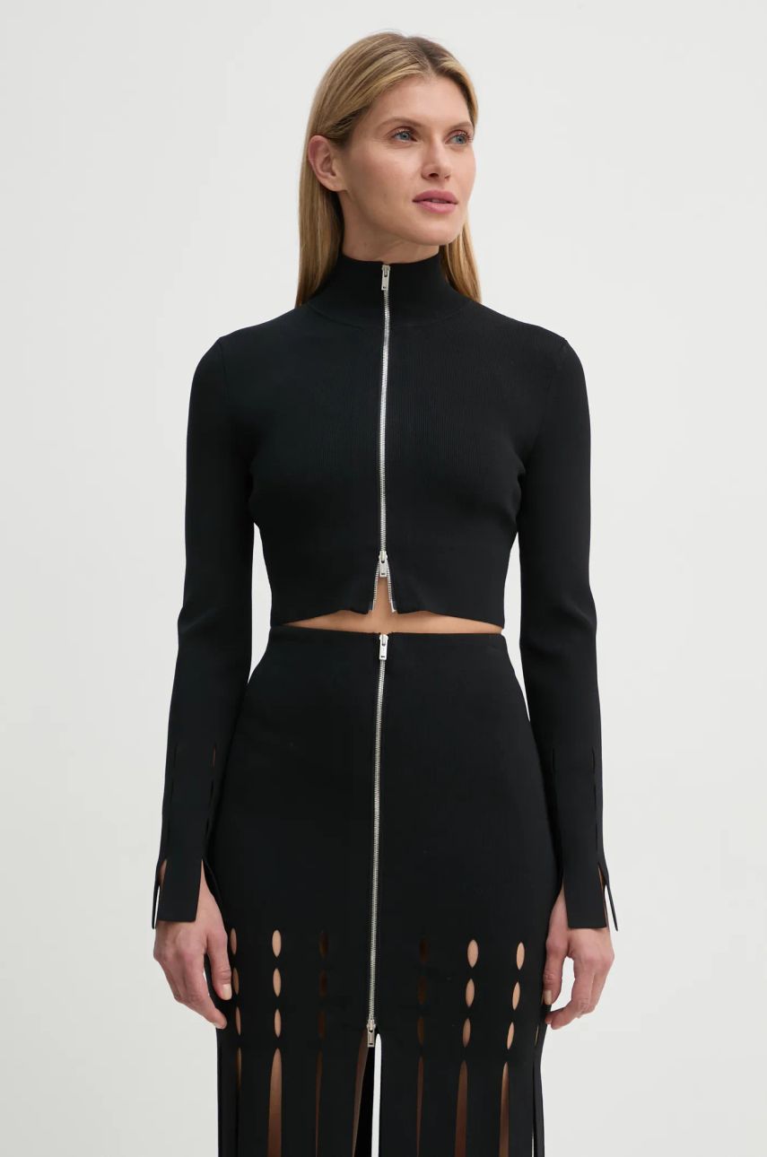 Nederdel Nanushka Black Zip-Up Knit Top and Skirt Set Sort | NW24FWSW46800, 0