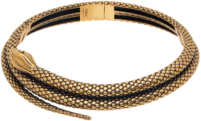 Halskæde CHLOÉ Snake Gold Choker Metalisk | CHC24WFO71CB7