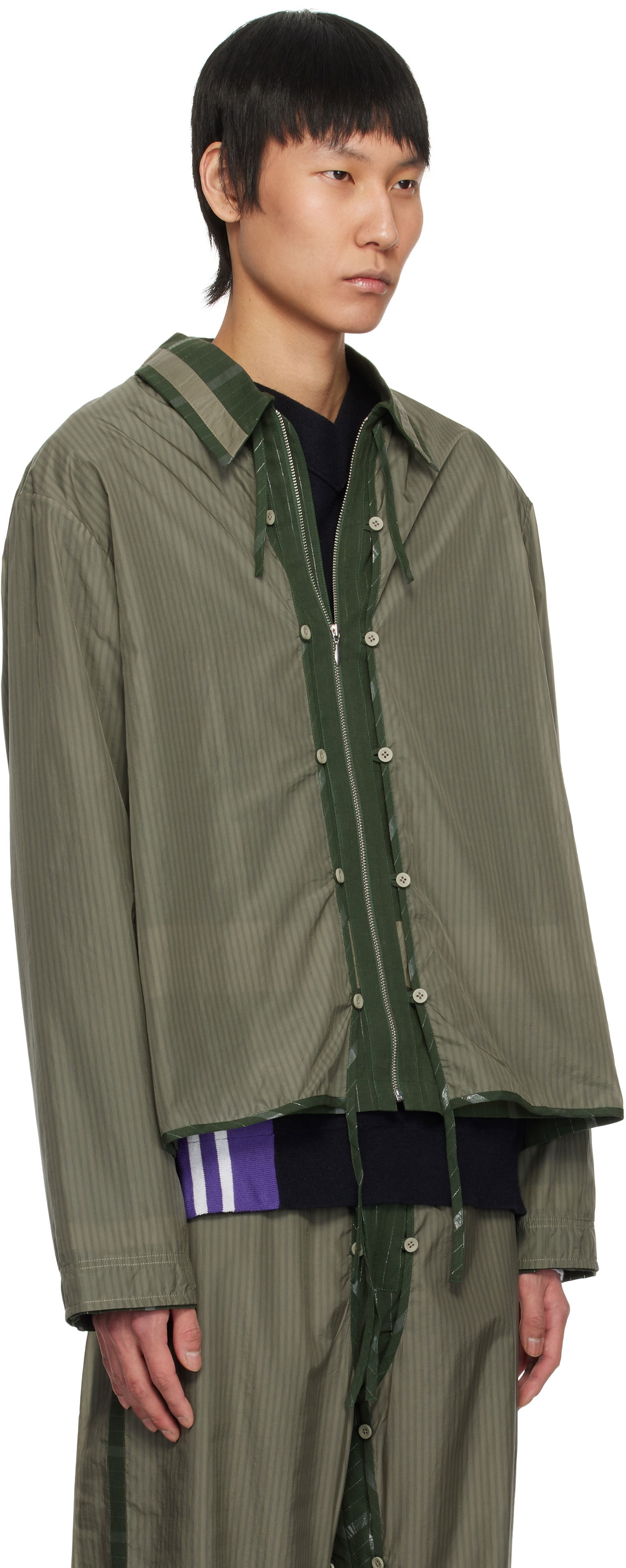 Skjorte Craig Green Craig Green Layered Shell Jacket Grøn | CGSS25CWOSHI54, 1