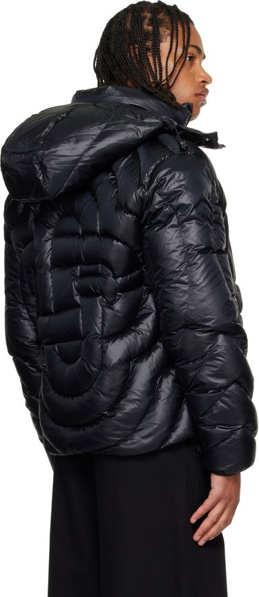 Puffer jakke Casablanca Monogram Quilted Nylon Down Puffer Jacket Sort | M-AW25-OT-140-01, 2