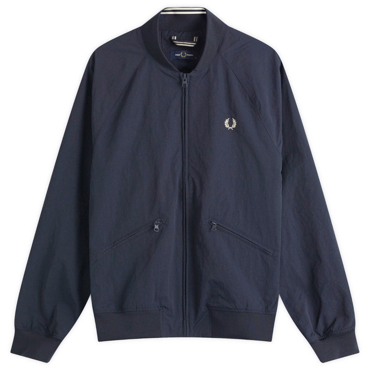 Bomberjakke Fred Perry Fred Perry Men's Textured Tennis Bomber Jacket Mørkeblå | J9039-608, 1
