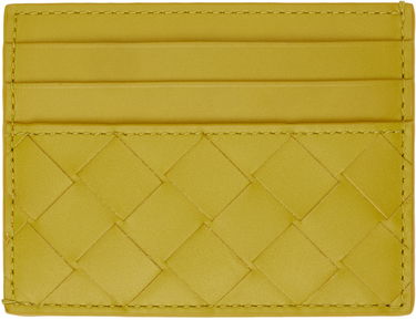 Tegnebog Bottega Veneta Intrecciato Card Holder Gul | 635057-VCPQ3, 1