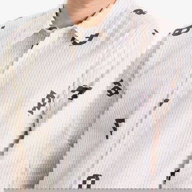 Skjorte Pop Trading Company Pop Trading Company Letters Striped Shirt, Size Large Hvid | POPSS25-03-007, 5