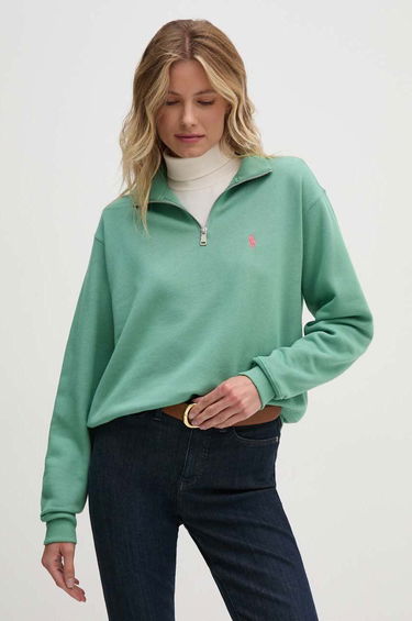Sweatshirt Polo by Ralph Lauren Half Zip Sweatshirt Grøn | 211851659, 0